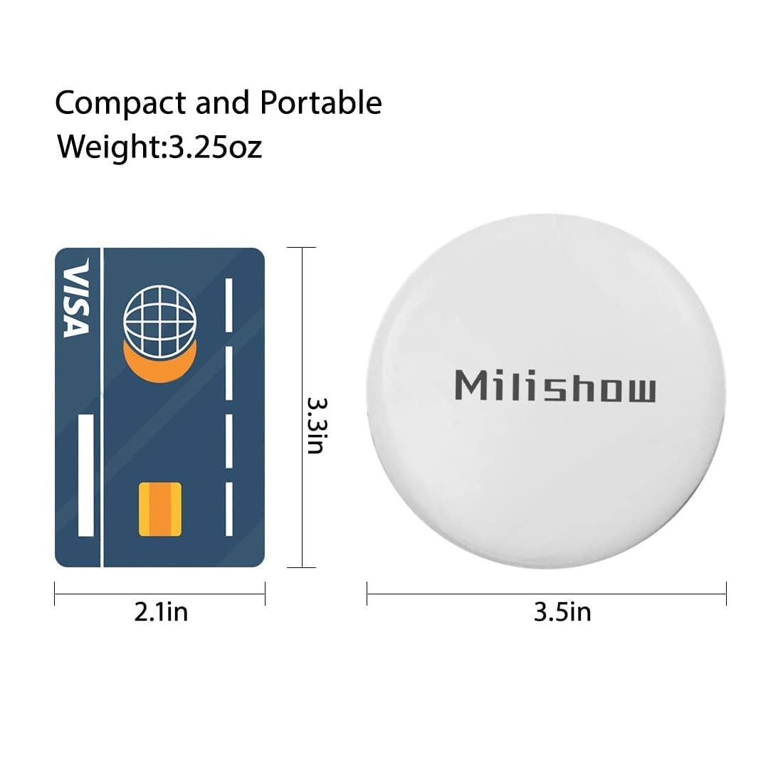Compact Mirror with LED Light,1x/10x Magnifying Rechargeable Mirror,3.5in, Dimmable Travel Mirror for Purse,Pocket,Handheld 2-Sided Makeup Mirror