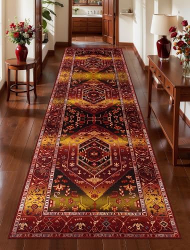SERISSA 2'6"x10' Washable Non Slip Boho Runner Rug by SERISSAHomeDecorCollection