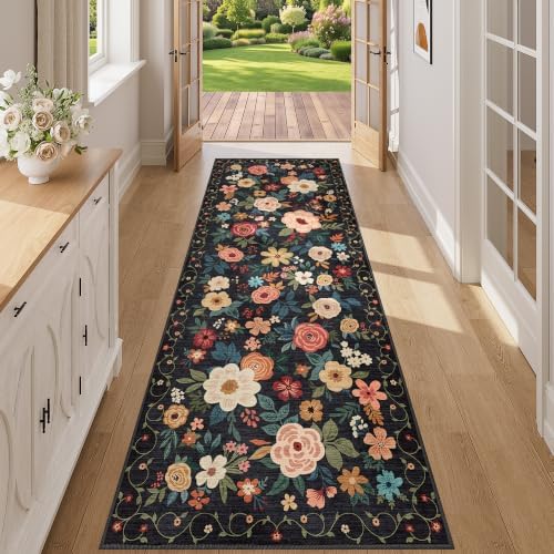 DUKINO 3x8 Kitchen Runner Rug, Washable Rug by DUKINO
