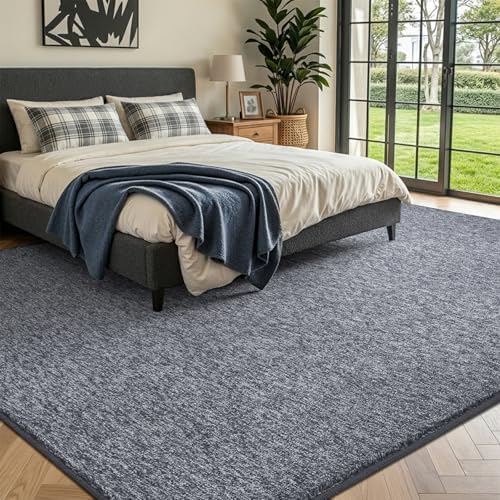 8x10 Large Grey Blue/White Area Rug Non-Slip Washable - Image 2
