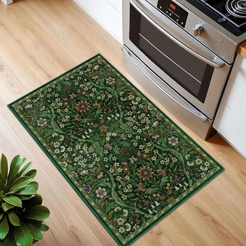 Floral 2x3 Entryway Rug Washable Door Mat Indoor Throw Rug - Image 3