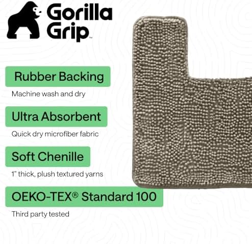 GORILLA GRIP Chenille Bath Rug Mat - Image 3