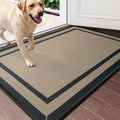 Indoor Door Mat Thin Low Profile Entryway Mats Brown 24"x35" by Unknown