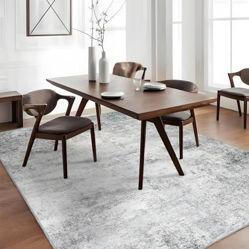 Washable Abstract 4X6 Rug: Non Slip Area Rug - Image 3