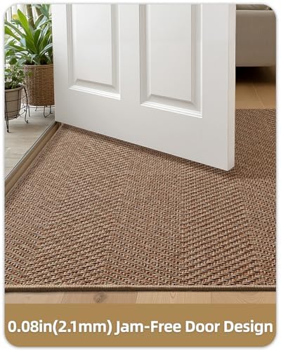 Color&Geometry Ultra Thin Indoor Door Mat 36"x60", Warm Chestnut - Image 4