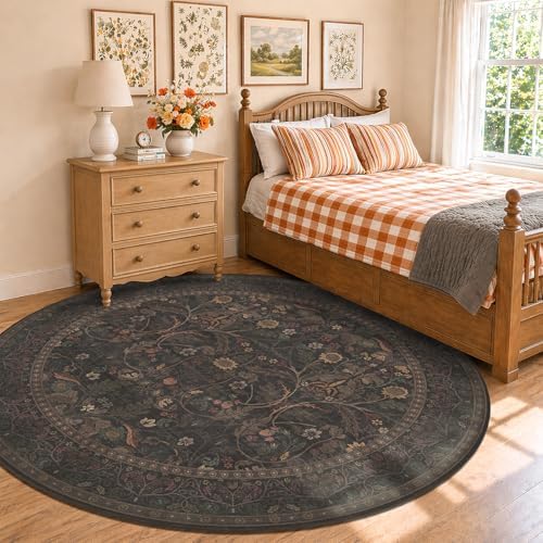 Washable 8ft Large Round Area Rug - Image 3
