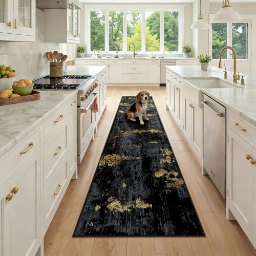 RELEANY Washable Runner 2'x9' Abstract Area Rug by RELEANY