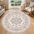 6ft Washable Kitchen Round Rug: Non-Slip Circle Area Rug by HYHAOYUNLAI