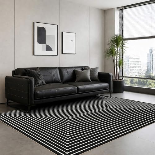 Washable 4x6 Rug Modern Abstract Area Rug by LatteFog