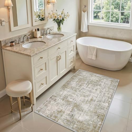 2x3 Area Rug Washable Abstract: Non Slip Throw Rugs - Image 5