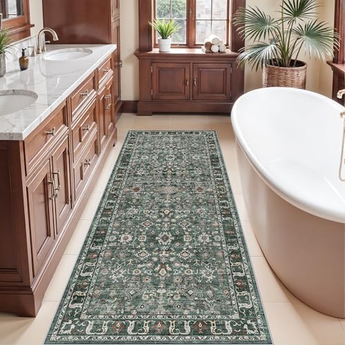 3x7 Kitchen Runner Rug: Hallway Rug Runner Wide Non Slip Soft Low Pile Rug - Image 6