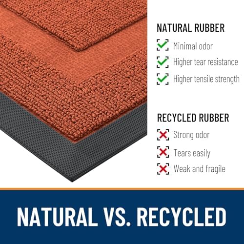 OLANLY Front Door Mat Outside 59x34, All-Season Heavy-Duty Rubber Doormat - Image 3
