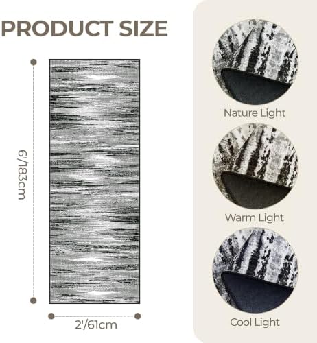 2x6 Runner Rug Non Slip, Washable Hallway Runner Rug - Image 2
