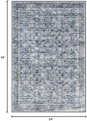 SIILOOM 2x3 Small Washable Area Rug Entryway Door Mat Indoor Kitchen Runner - Image 2