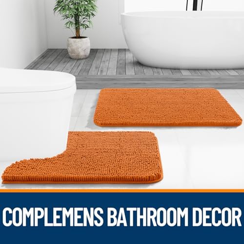 OLANLY Small Bathroom Rugs 24x16, Extra Soft Absorbent Chenille Bath Rugs - Image 7