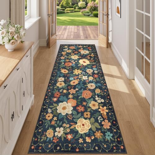DUKINO 3x8 Kitchen Runner Rug, Washable Rug by DUKINO