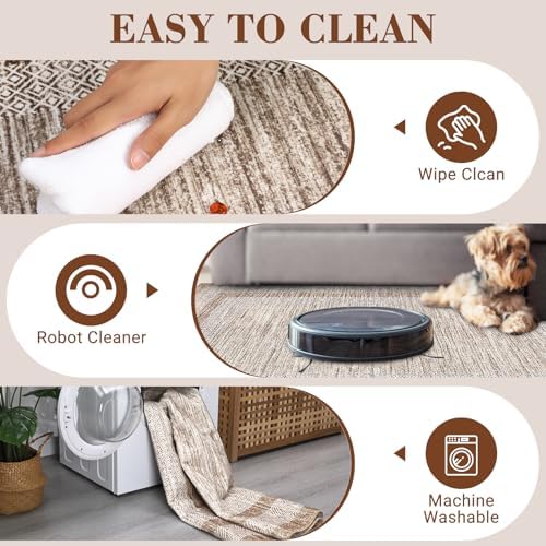 GarveeHome Modern Doormat 2x3 Distressed Bordered Washable Small Carpet - Image 6