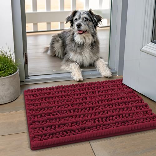 Smiry Dog Door Mat for Muddy Paws 24x16, Absorbs Moisture and Dirt Doormat by Smiry