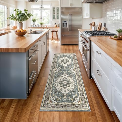 2x6 Hallway Washable Runner Rug：Non Silp Indoor Accent Rugs Low Pile Carpet - Image 2