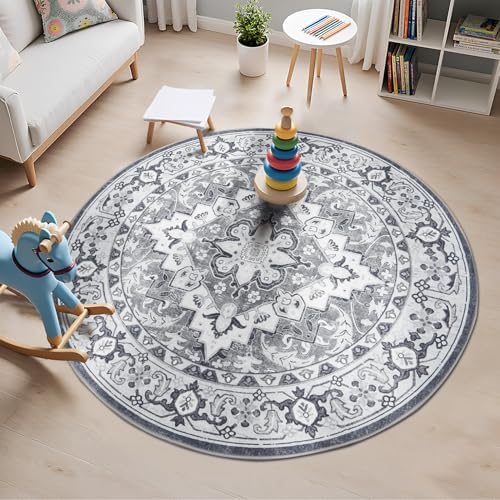 Lessymo 4FT Washable Round Area Rugs - Image 3