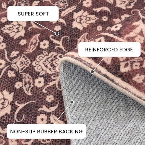 Washable Vintage 2x7 Runner Rug Non Slip Runners - Image 5