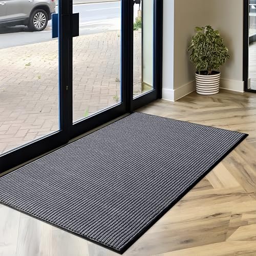 Commercial Floor Mat, Heavy Duty Indoor Outdoor, 3x5 Feet Grey - Image 2