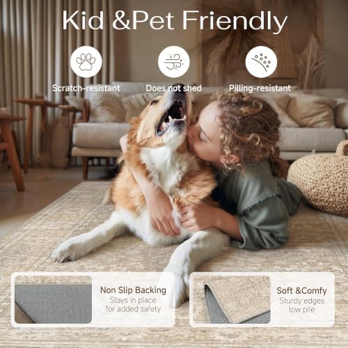 PureCozy 2x8 Beige Neutral Runner Rug - Image 3
