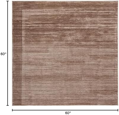 SAFAVIEH Vision Square Rug 5', Modern Tonal Light Brown VSN606C - Image 2