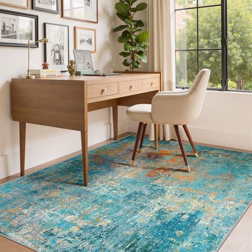 RELEANY Washable 6'x9' Abstract Area Rug - Image 3