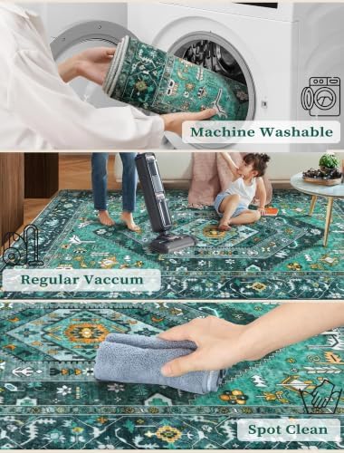SERISSA 2'6"x14' Washable Non Slip Boho Runner Rug - Image 3