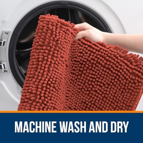OLANLY Large Bathroom Rugs 40x32, Extra Soft Absorbent Chenille Bath Rugs - Image 5