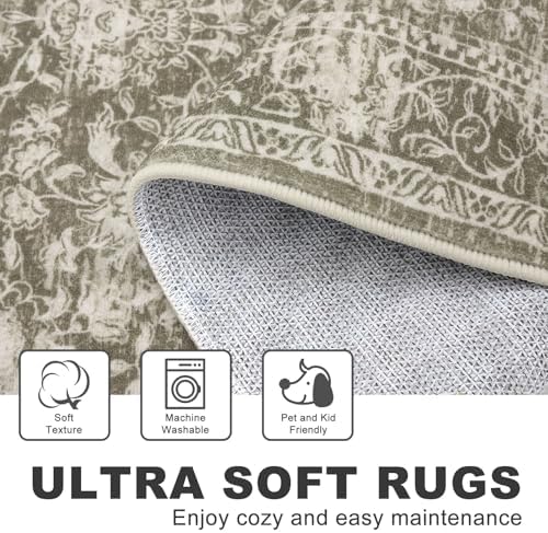 KILOCOCO Area Rug 3x5 Washable Entryway Rug Non Slip Kitchen Rugs - Image 3