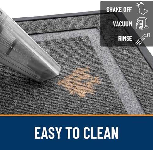 OLANLY Front Door Mat Outside 33x21, All-Season Heavy-Duty Rubber Doormat - Image 6