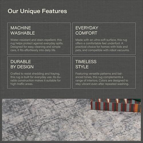 Modern Cement Grey 8x10 Large Area Rugs - Image 6