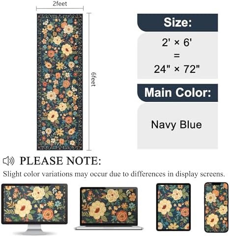 DUKINO 2x6 Runner Rug for Hallway Washable Kitchen Rugs Non Slip - Image 2