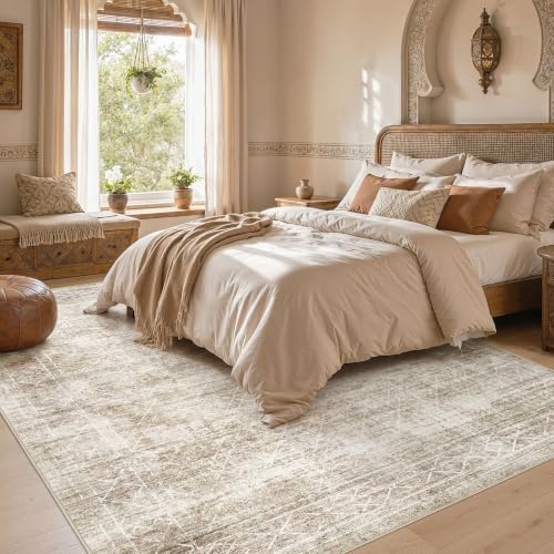 cotiled Boho 10x14 Area Rug for Living Room: Large Moroccan Washable Rug - Image 4