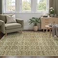 DCX Washable 4x6 Neutral Rug, Olive Green by DCXWashableRug