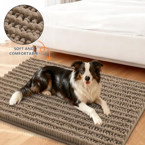 Smiry Dog Door Mat for Muddy Paws 24x16, Absorbs Moisture and Dirt Doormat - Image 2