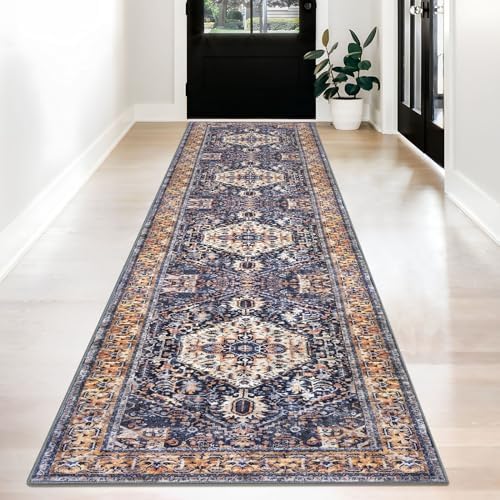 KOZYFLY Runners for Hallways 2.6x12 Ft Extra Long Washable Kitchen Boho Runner by KOZYFLY