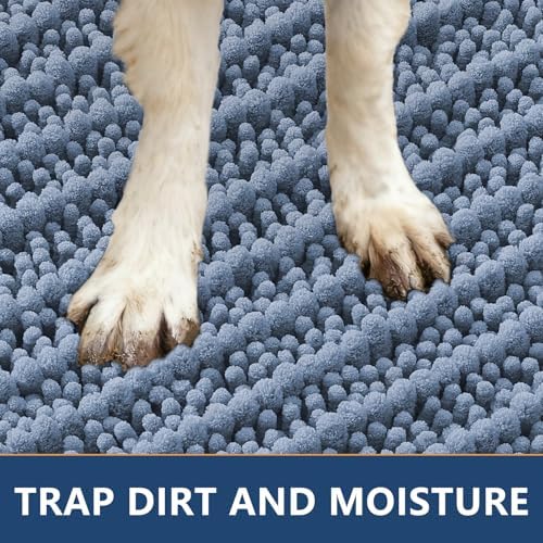 Smiry Dog Door Mat for Muddy Paws 48x30, Absorbs Moisture and Dirt Doormat - Image 4