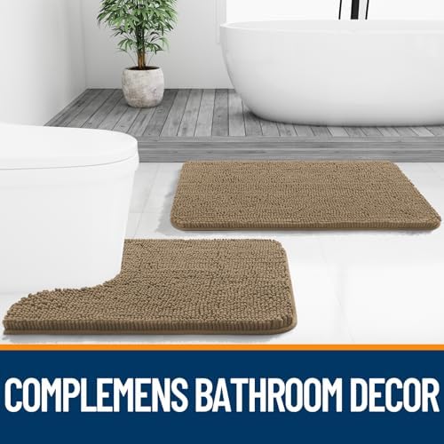 OLANLY Large Bathroom Rugs 40x32, Extra Soft Absorbent Chenille Bath Rugs - Image 7