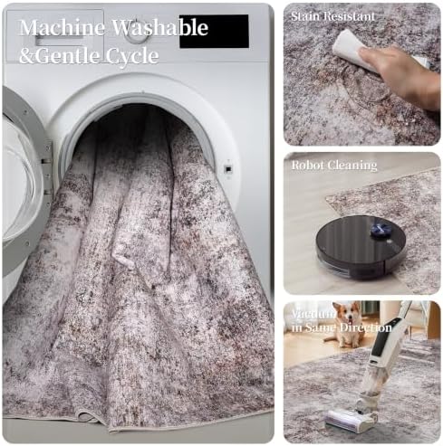 3x16 Washable Runner Rug: Long Modern Abstract Carpet - Image 5