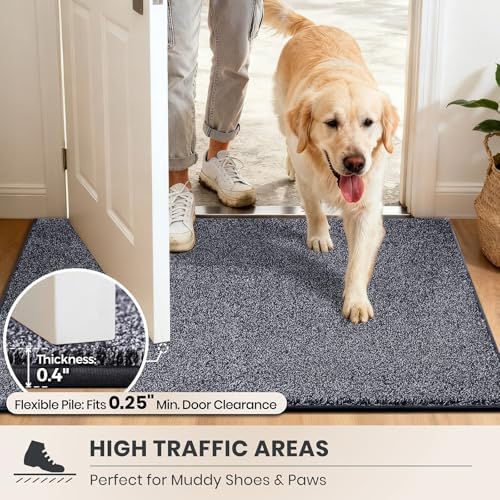 PURRUGS Hallway Runner Rug, Bluish Grey-Black - Image 6