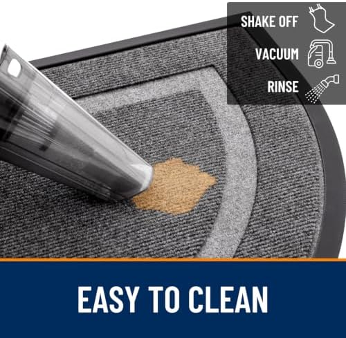 OLANLY Half Circle Front Door Mat Outside 47x32 All-Season Rubber Doormat - Image 6