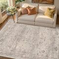 TALANOVA Greige 5x7 Washable Area Rug by TALANOVA