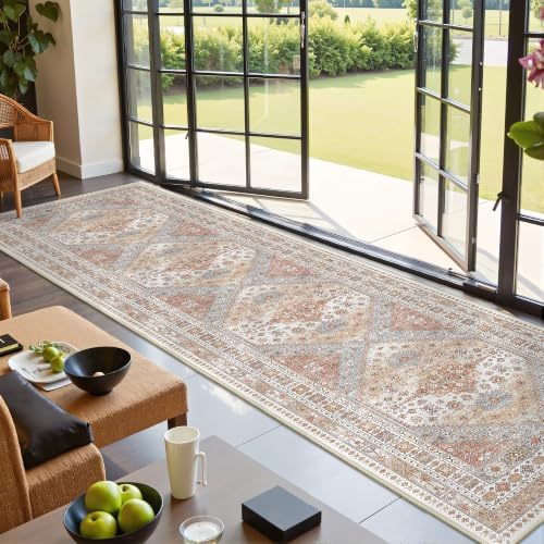 2.5x10 Kitchen Runner Rug Non Slip Vintage Washable Rugs - Image 3
