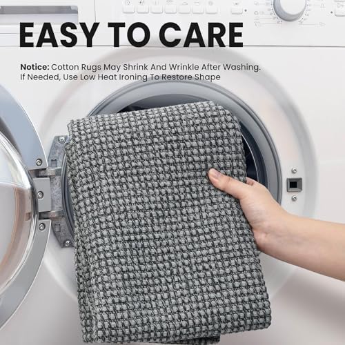 EARTHALL Woven Area Rug 3x4 Ft Washable Rugs - Image 4