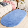 LOCHAS Bedroom Rug 2.6' x 5.3', Light Navy Fluffy Area Rug by LOCHAS