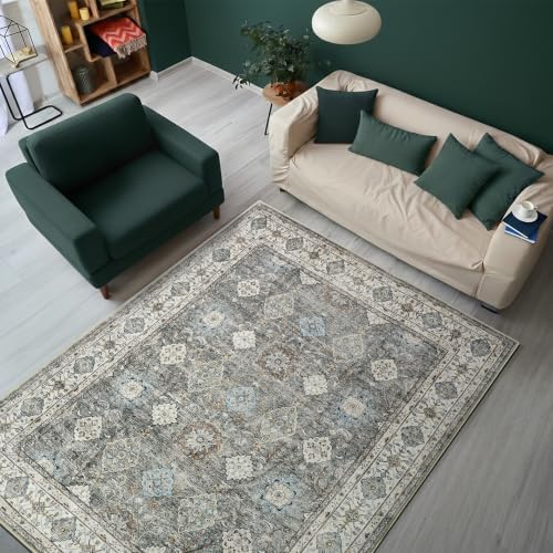 Keen Home Design Vintage Washable Area Rug, Non-Slip Low Pile - Image 4