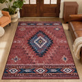 Yinhua 3x5 Entryway Rug Washable, Rust Western Area Rug Low-Pile by yinhua